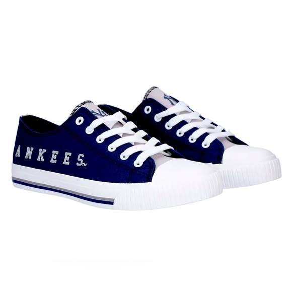 Men’s New York Yankees FOCO Tonal Wordmark Canvas Shoes - Size 8 - Picture 2 of 15